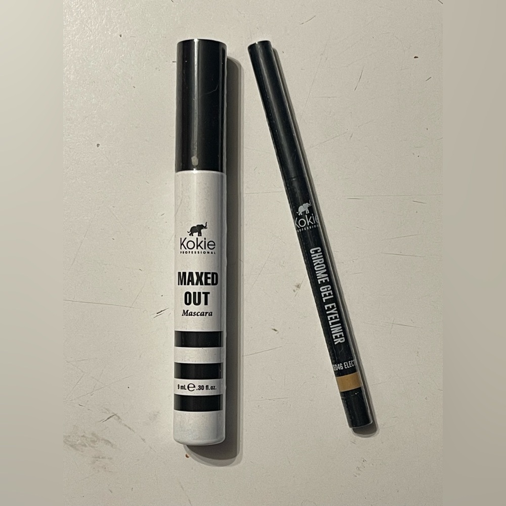 NEW Kokie Eye Bundle - Chrome Gel Eyeliner & Volumizing Mascara Sample Size